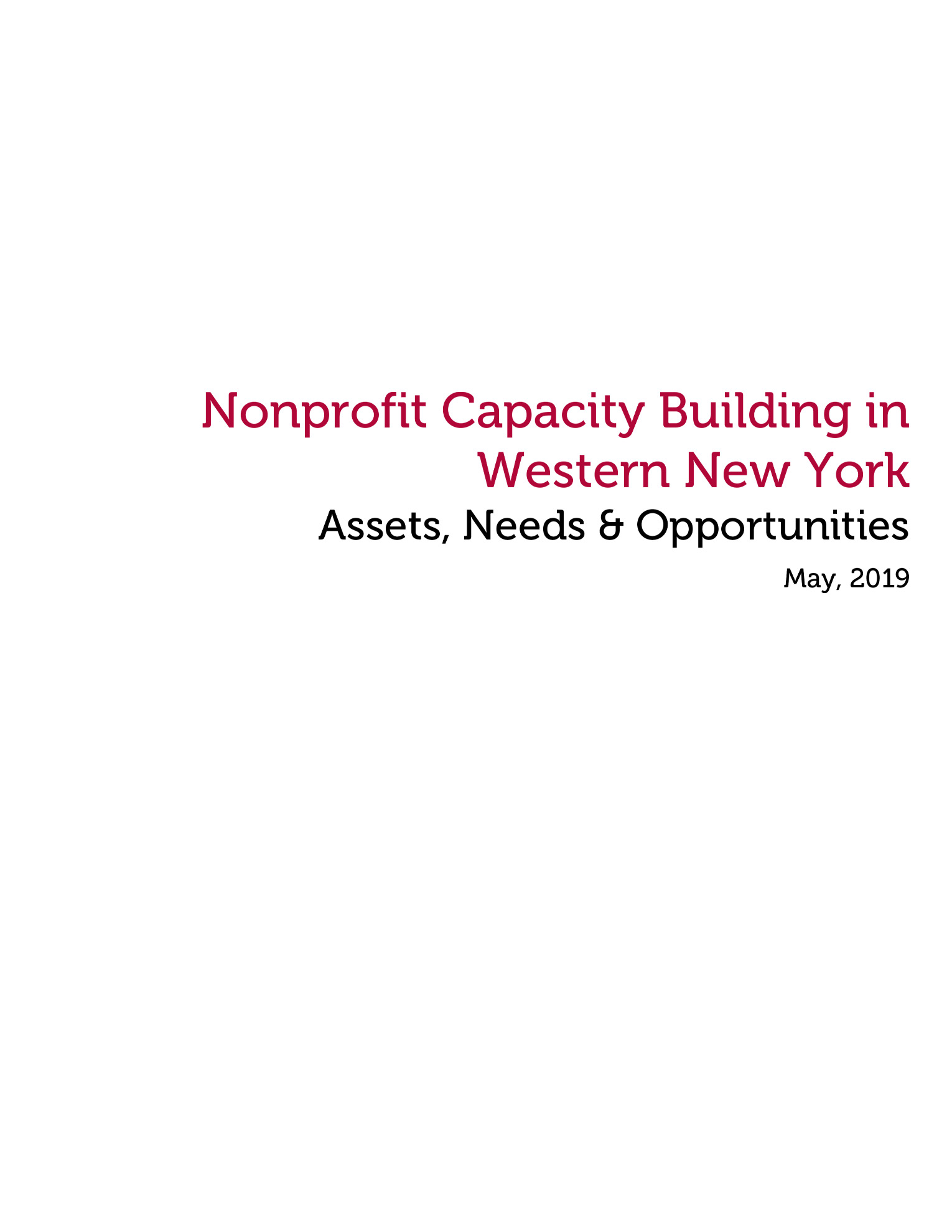Nonprofit Capacity Building in Western New York